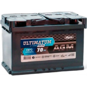 Аккумулятор АКОМ ULTIMATUM AGM 70 R (70 А/Ч, 760 А)