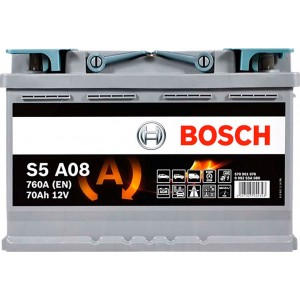Аккумулятор BOSCH S5 AGM 70 R (70 А/Ч, 760 А)