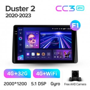 Штатная автомагнитола на Android TEYES CC3 2K для Renault Duster HM 2 II 2020-2023, Arkana 1 I 2019-2023 (Версия F1) 3/32gb