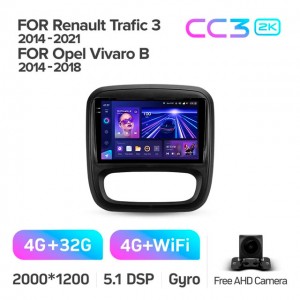 Штатная автомагнитола на Android TEYES CC3 2K для Opel Vivaro B 2014-2018 3/32gb