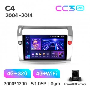 Штатная автомагнитола на Android TEYES CC3 2K для Citroen C4 LA LC C-Triomphe C-Quatre 2004-2014 3/32gb
