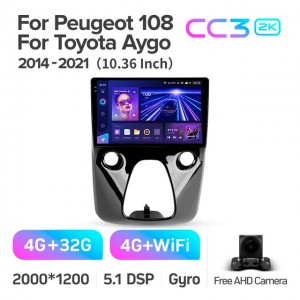 Штатная автомагнитола на Android TEYES CC3 2K для Peugeot 108 3/32gb