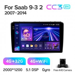 Штатная автомагнитола на Android TEYES CC3 2K для Saab 9-3 2 2007-2014 3/32gb