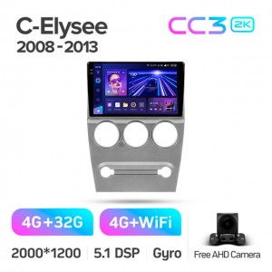 Штатная автомагнитола на Android TEYES CC3 2K для Citroen C-Elysee 2008-2013 3/32gb