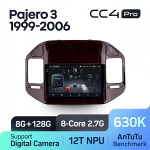 Штатная автомагнитола на Android TEYES CC4 Pro для Mitsubishi Pajero 3 V70 V60 1999-2006 8/128gb
