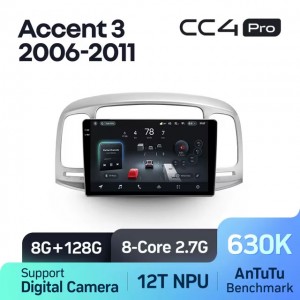 Штатная автомагнитола на Android TEYES CC4 Pro для Hyundai Accent 3 2006-2011 8/128gb