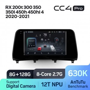Штатная автомагнитола на Android TEYES CC4 Pro для Lexus РХ 200t РХ 300 РХ 350 РХ 350l РХ450h РХ450hl AL20 2020-2021 8/128gb
