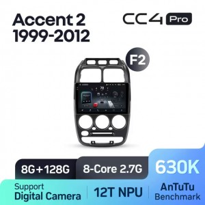 Штатная автомагнитола на Android TEYES CC4 Pro для Hyundai Accent II 2 LC2 1999-2012 (Версия F2) 8/128gb