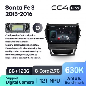 Штатная автомагнитола на Android TEYES CC4 Pro для Hyundai Santa Fe 3 2013-2016 (Версия C) 8/128gb