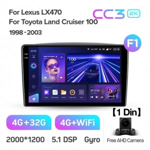 Штатная автомагнитола на Android TEYES CC3 2K для Toyota Land Cruiser LC 100 1998-2003 (Версия F1) 3/32gb