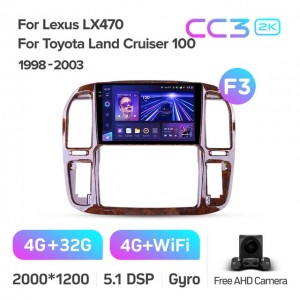 Штатная автомагнитола на Android TEYES CC3 2K для Toyota Land Cruiser LC 100 1998-2003 (Версия F3) 3/32gb