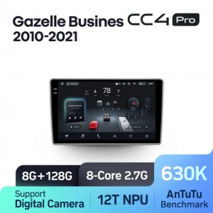 Штатная автомагнитола на Android TEYES CC4 Pro для GAZ Gazelle Busines 2010-2021 8/128gb