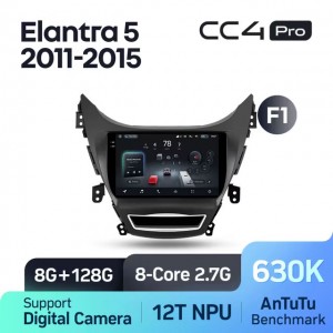 Штатная автомагнитола на Android TEYES CC4 Pro для Hyundai Avante Elantra 5 JK GD MD UD 2011-2015 (Версия F1) 8/128gb
