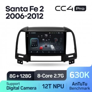 Штатная автомагнитола на Android TEYES CC4 Pro для Hyundai Santa Fe 2 2006-2012 8/128gb