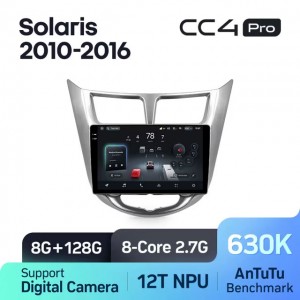Штатная автомагнитола на Android TEYES CC4 Pro для Hyundai Solaris 1 2010-2016 8/128gb