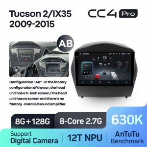Штатная автомагнитола на Android TEYES CC4 Pro для Hyundai Tucson 2 LM IX35 2009-2015 (Версия A и B) 8/128gb