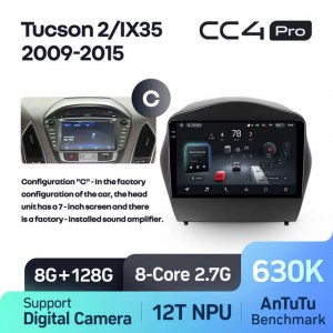 Штатная автомагнитола на Android TEYES CC4 Pro для Hyundai Tucson 2 LM IX35 2009-2015 (Версия C) 8/128gb