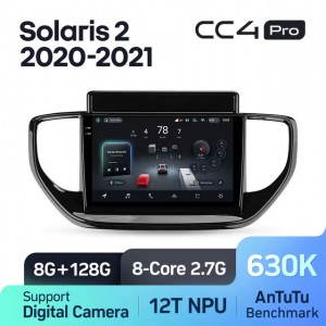 Штатная автомагнитола на Android TEYES CC4 Pro для Hyundai Verna Solaris 2 II 2020-2021 8/128gb