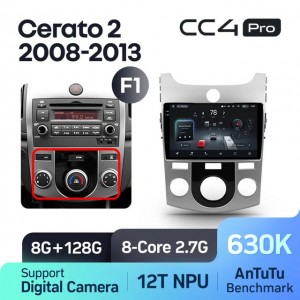 Штатная автомагнитола на Android TEYES CC4 Pro для Kia Cerato 2 TD 2008-2013 (Версия F1) 8/128gb