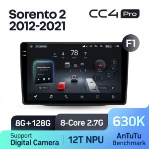 Штатная автомагнитола на Android TEYES CC4 Pro для Kia Sorento 2 II XM 2012-2021 (Версия F1) 8/128gb