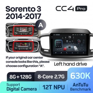 Штатная автомагнитола на Android TEYES CC4 Pro для Kia Sorento 3 2014-2017 (Версия A) 8/128gb