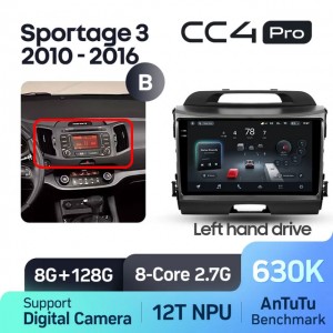 Штатная автомагнитола на Android TEYES CC4 Pro для Kia Sportage 3 SL 2010-2016 (Версия B) 8/128gb