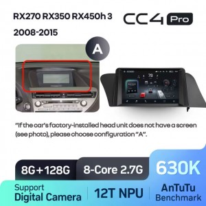Штатная автомагнитола на Android TEYES CC4 Pro для Lexus RX270 RX350 RX450h AL10 III 3 2008-2015 (Версия A) 8/128gb