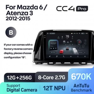 Штатная автомагнитола на Android TEYES CC4 Pro для Mazda 6 Atenza 3 GJ 2012-2015 (Версия B) 8/128gb