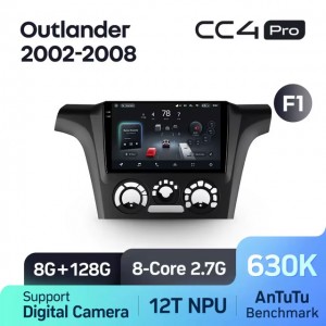 Штатная автомагнитола на Android TEYES CC4 Pro для Mitsubishi Outlander 1 2002-2008 (Версия F1) 8/128gb