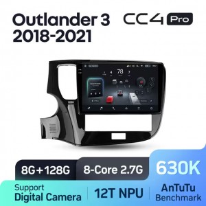 Штатная автомагнитола на Android TEYES CC4 Pro для Mitsubishi Outlander 3 III GF0W GG0W 2018-2021 8/128gb