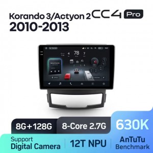 Штатная автомагнитола на Android TEYES CC4 Pro для SsangYong Korando 3 Actyon 2 2010-2013 8/128gb
