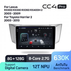 Штатная автомагнитола на Android TEYES CC4 Pro для Toyota Harrier XU30 II 2 2003-2013 8/128gb