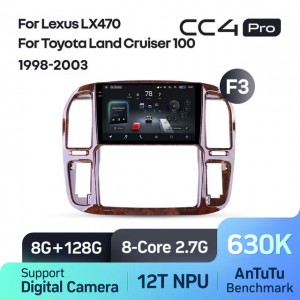 Штатная автомагнитола на Android TEYES CC4 Pro для Toyota Land Cruiser LC 100 1998-2003 (Версия F3) 8/128gb