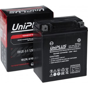 Аккумулятор UNIPLUS AGM EB12E-3-1 (12 AH) YB12AL-A/YB12AL-A2
