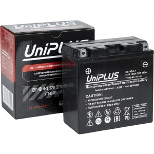 Аккумулятор UNIPLUS AGM EB14B-4-1 (12 AH) YT14B