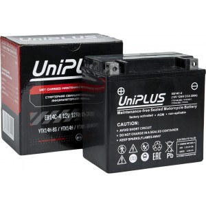 Аккумулятор UNIPLUS AGM EB14C-4 (12 AH) YTX14