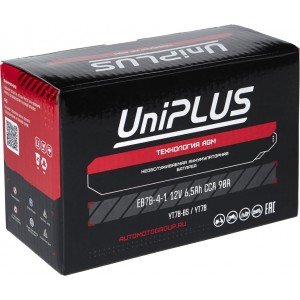 Аккумулятор UNIPLUS AGM EB7B-4-1 (6,5 AH) YT7B