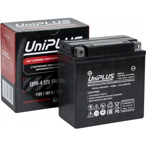 Аккумулятор UNIPLUS AGM EB9A-4 (9 AH) 12N9-4B-1