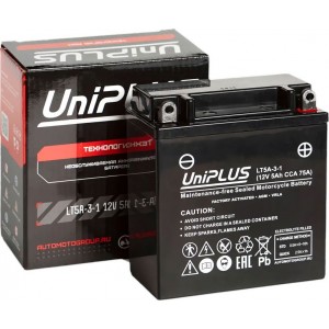 Аккумулятор UNIPLUS AGM LT5A-3-1 (5 AH) YB5L-B